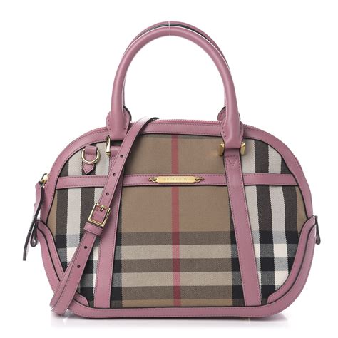 BURBERRY Bridle Calfskin House Check Small Orchard Bowling 